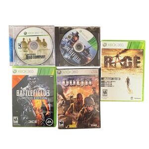 Xbox 360 Shooter Game Lot Battlefield 3 4 Bad Company Rage The Outfit Bundle